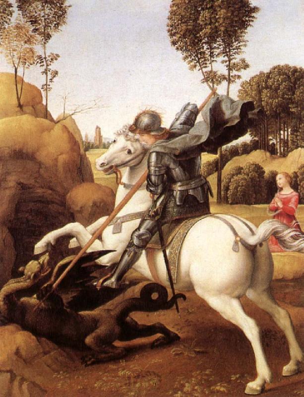 Aragon jose Rafael St. Goran and the Dragon oil painting image